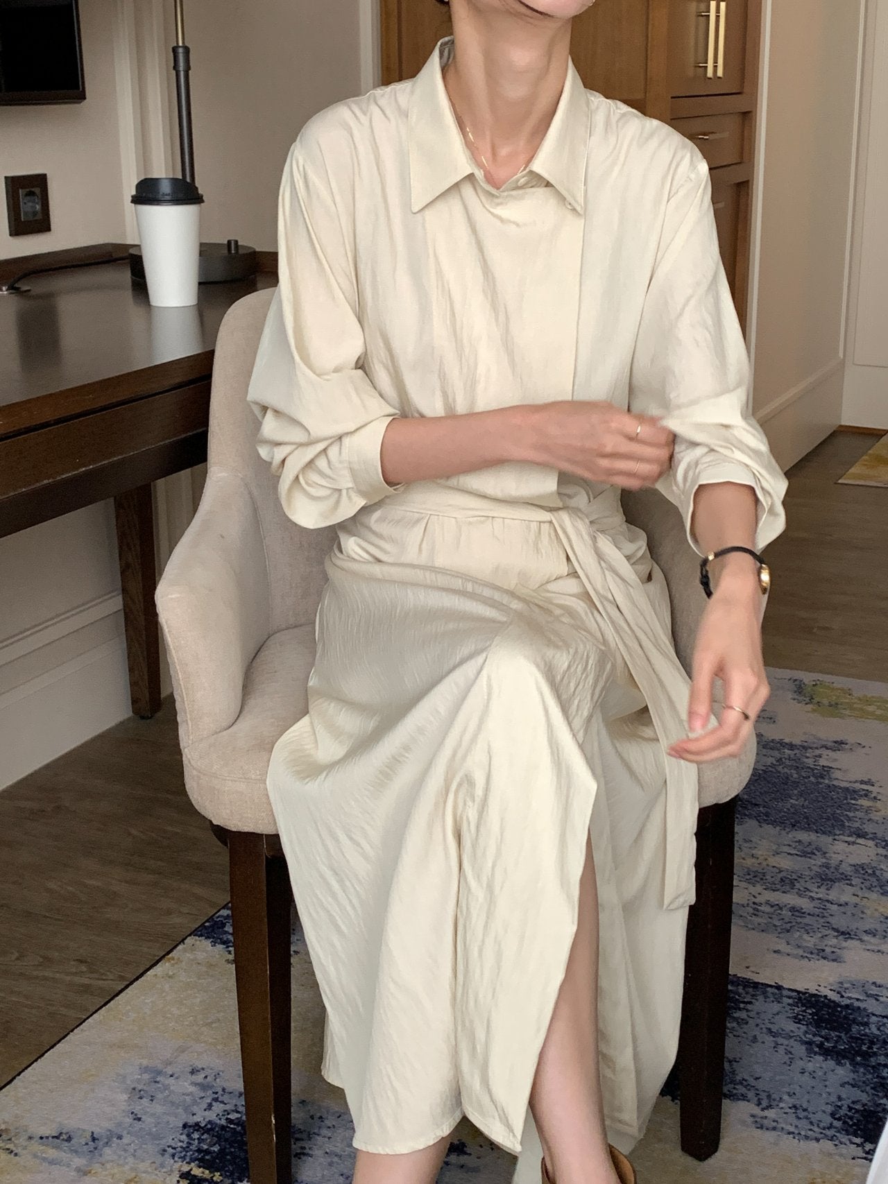 Trench-Style Shirt Dress