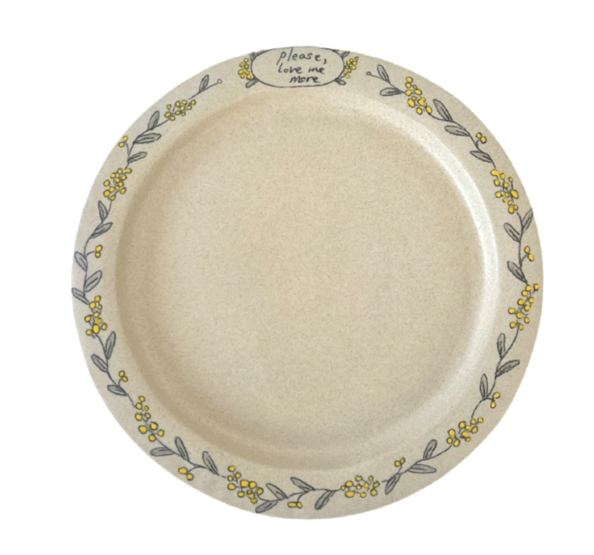 [Handmade Korean Ceramics] Love Me More Salad Plate
