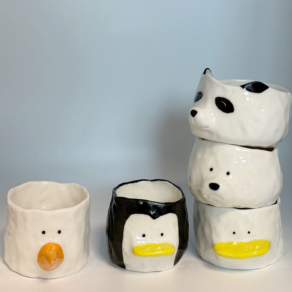 [Handmade Korean Ceramics] Animal Friends Yogurt Bowl