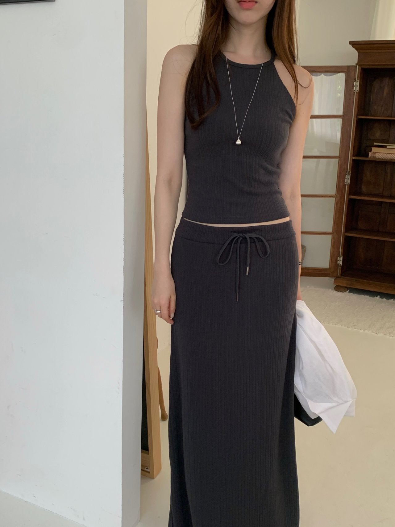 Halter-Neck & Long Skirt Set