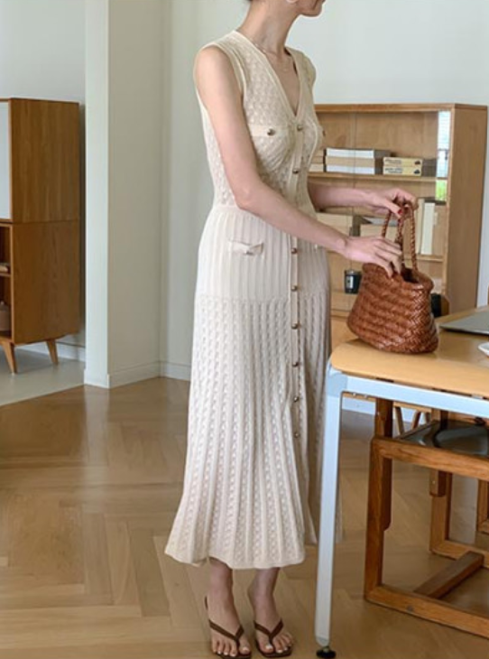 Hexagon Sheer Maxi Dress