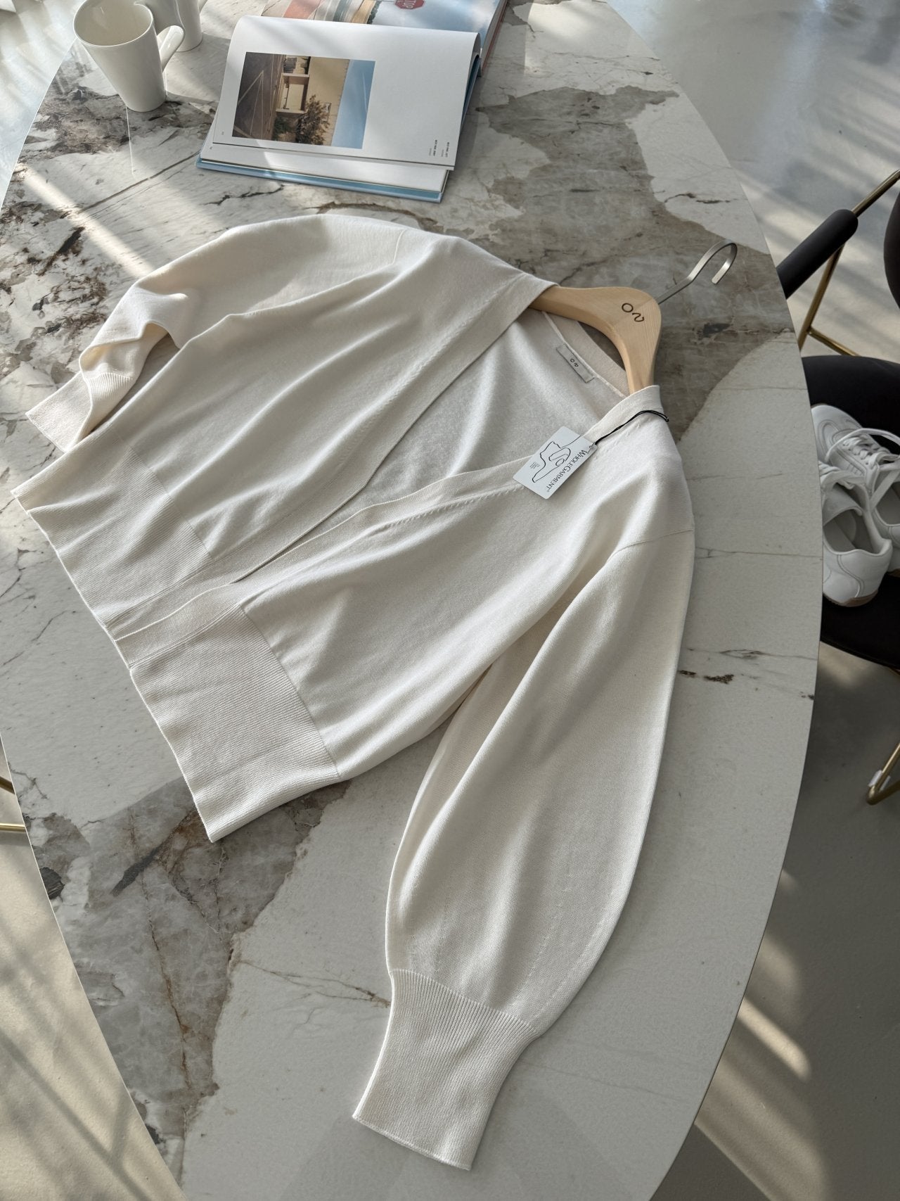 Signature Heart-Neck Cami & Cardigan Set - Cream Ivory