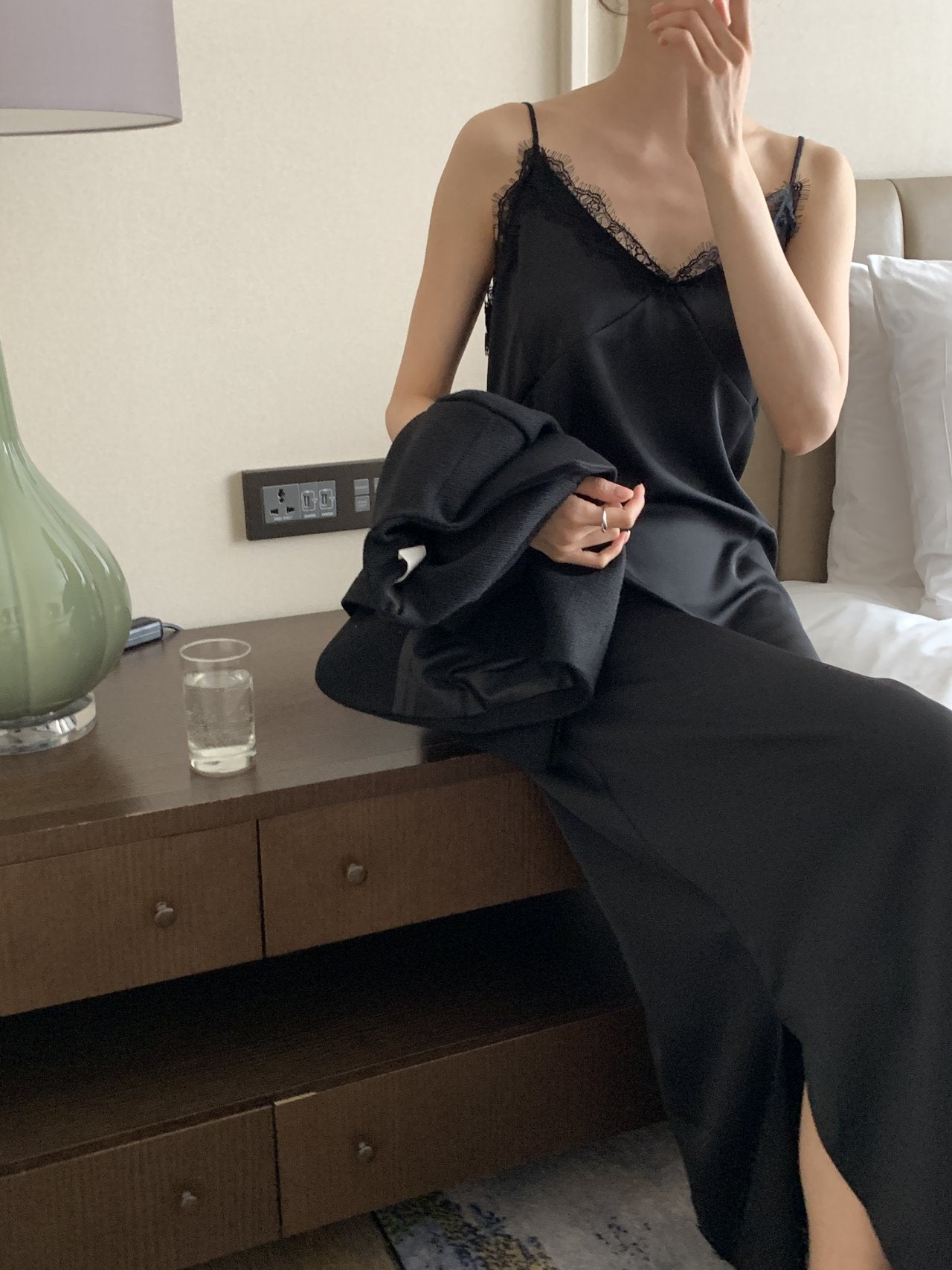 Satin Lace Dress