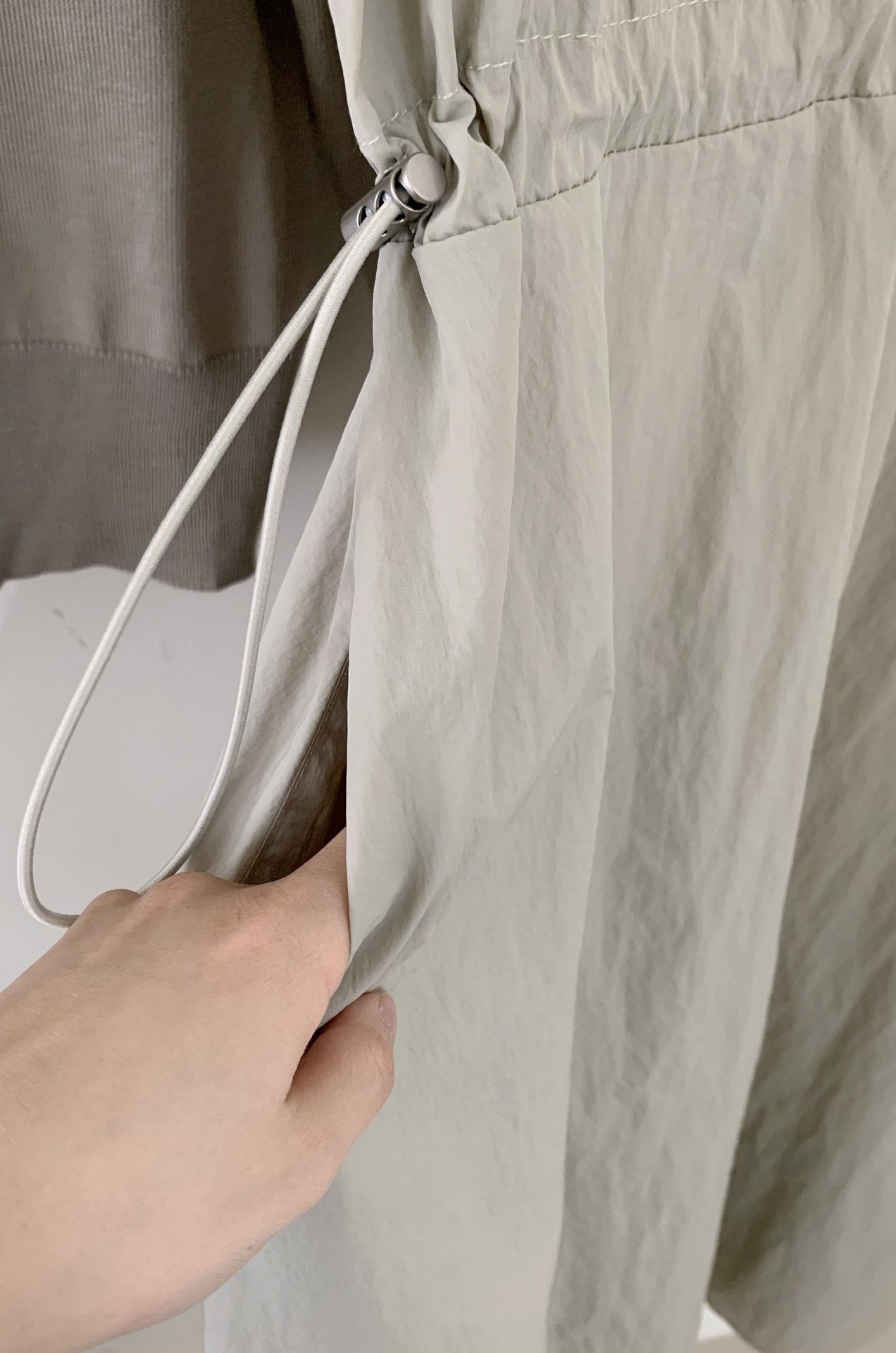 Crisp Texture Long Dress & Matching Cardigan set