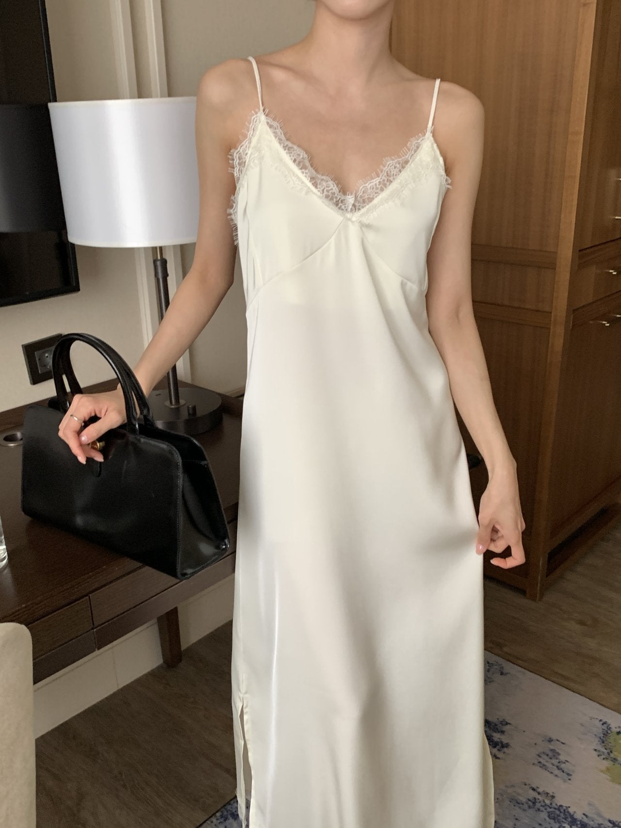 Satin Lace Dress