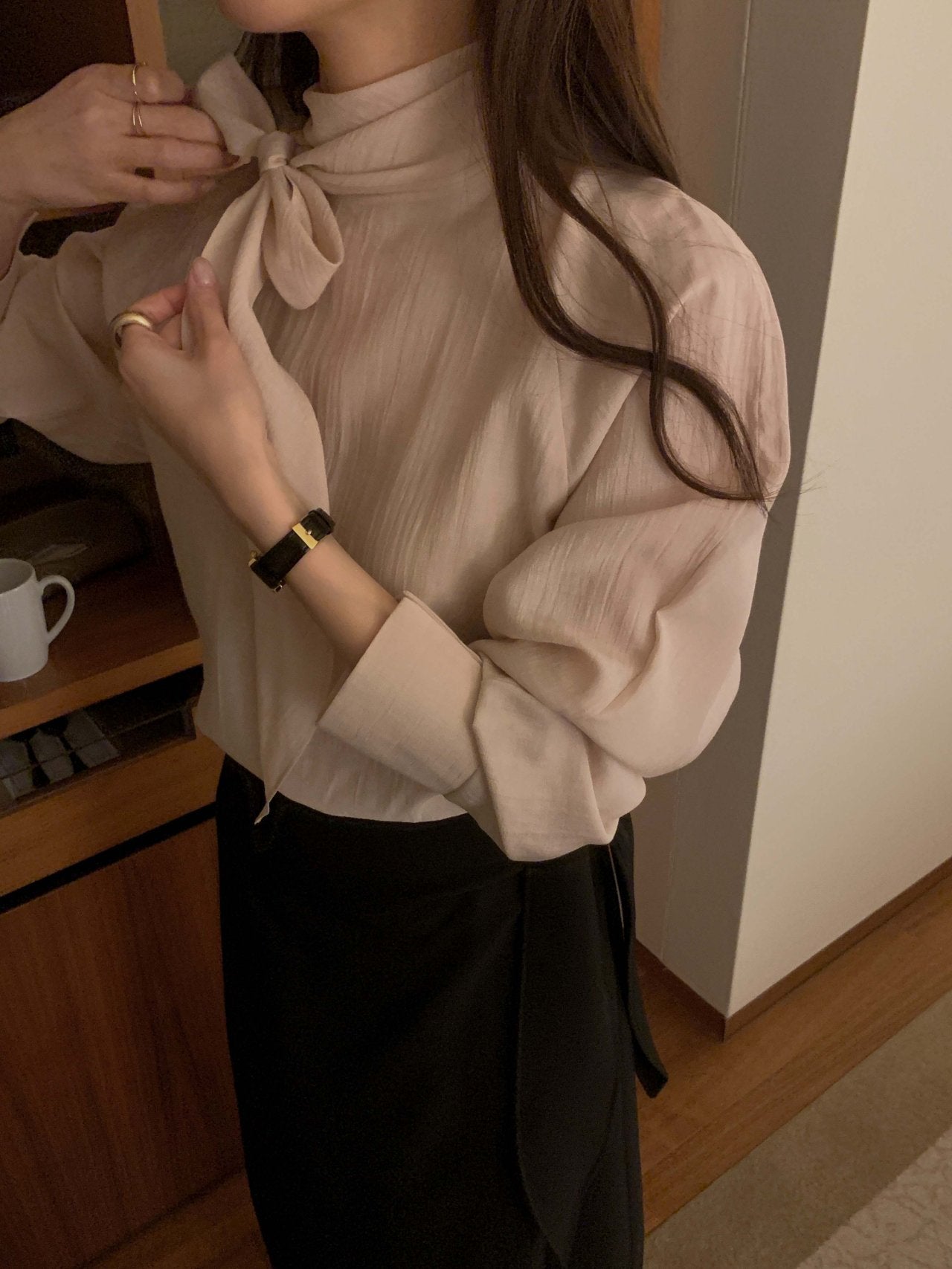 [Best Seller] Premium Raglan Tie Blouse