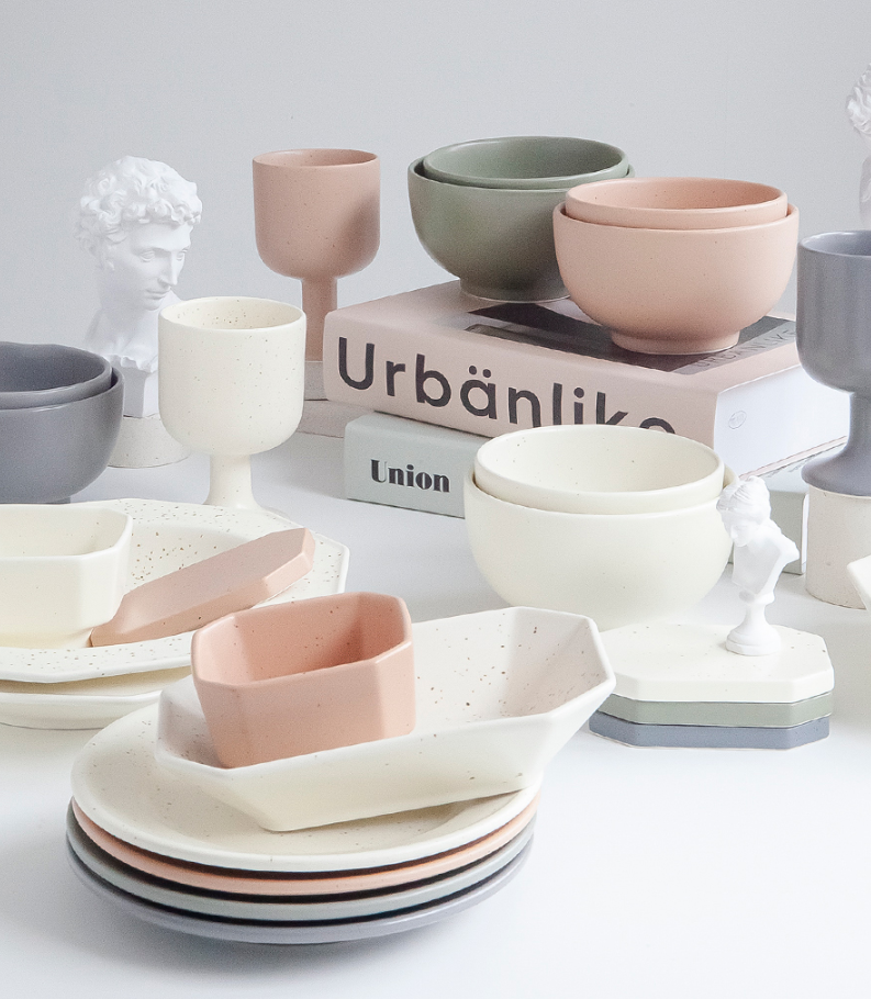 [Handmade Korean Ceramics] 3-Piece Wine Glass + Bowl Set