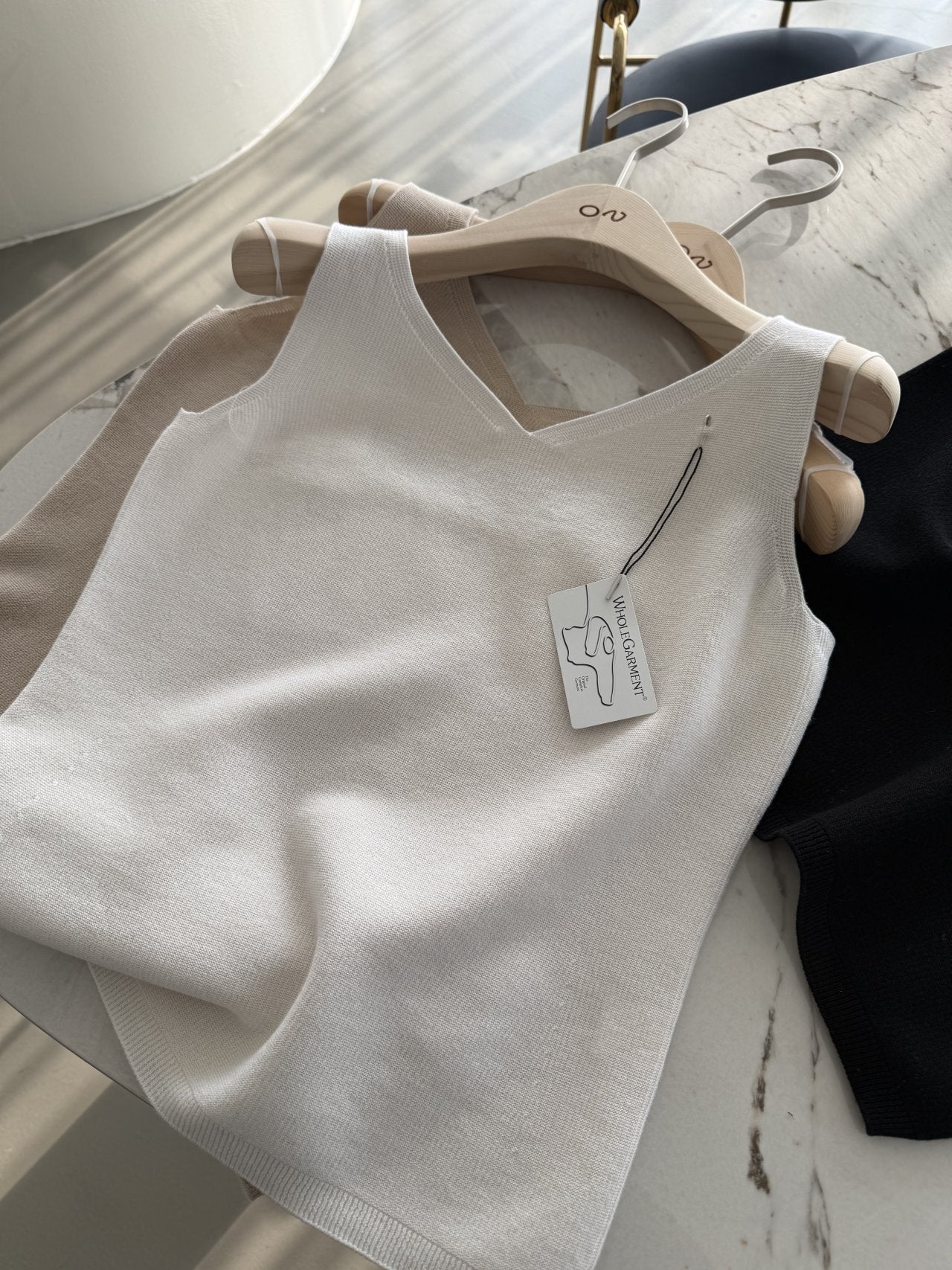 Signature Heart-Neck Cami & Cardigan Set - Cream Ivory