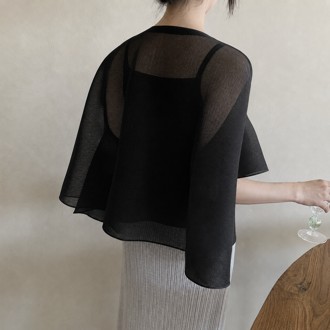 Air-Hole Flare Cardigan