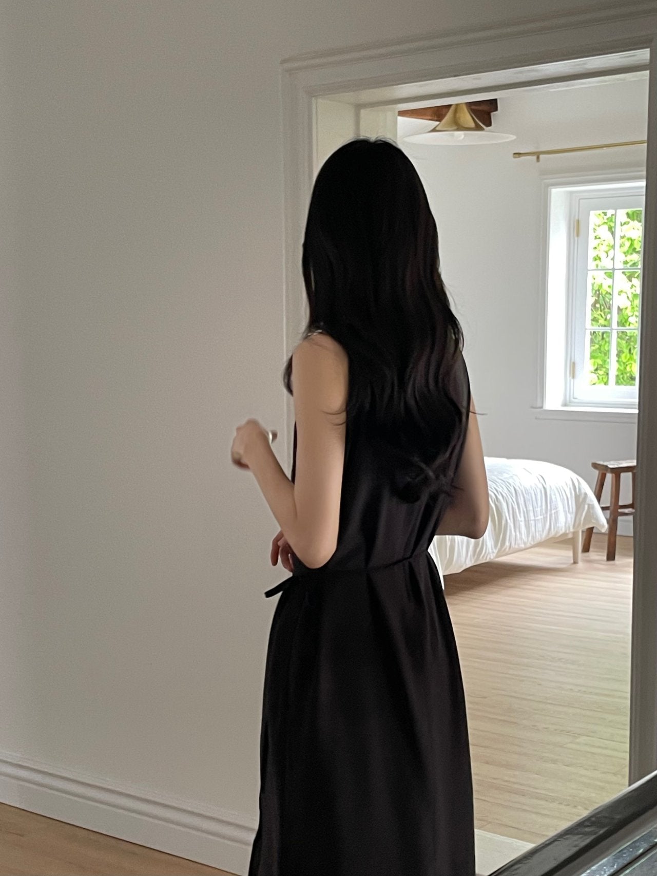 Elegant Boat Neck Wrap Sleeveless Dress