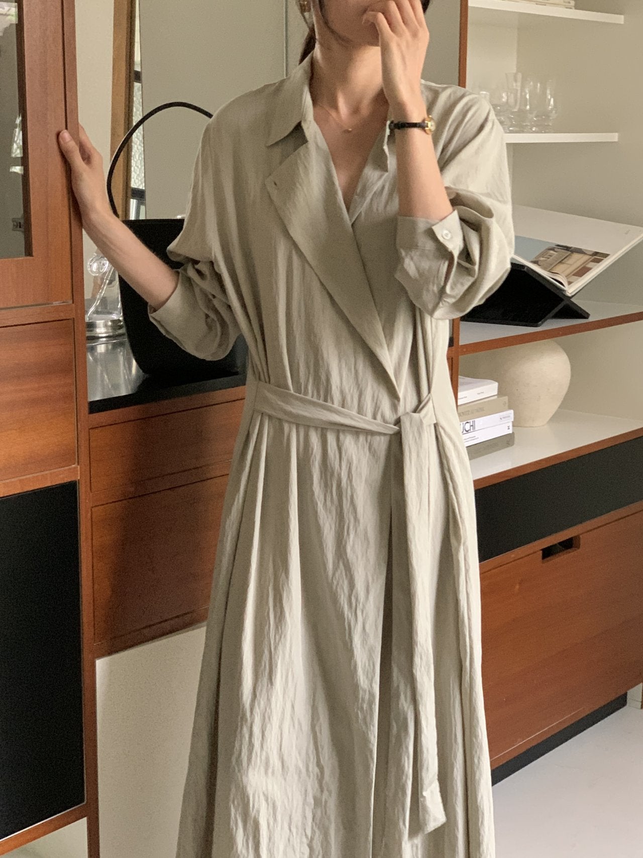 Trench-Style Shirt Dress