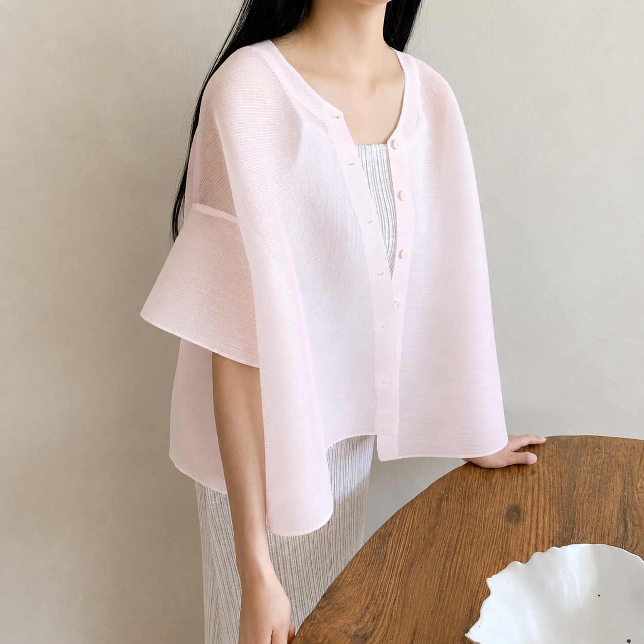 Air-Hole Flare Cardigan