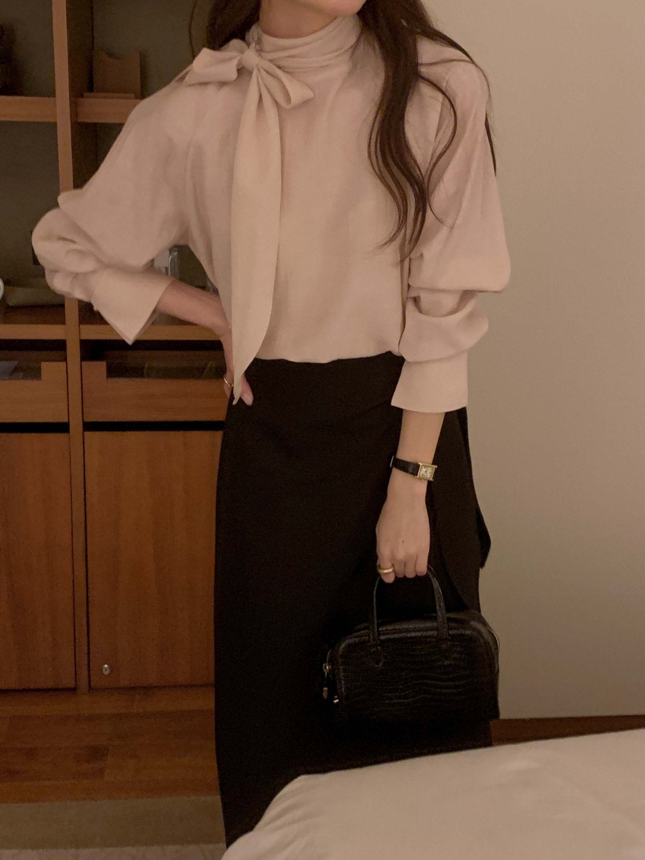 [Best Seller] Premium Raglan Tie Blouse