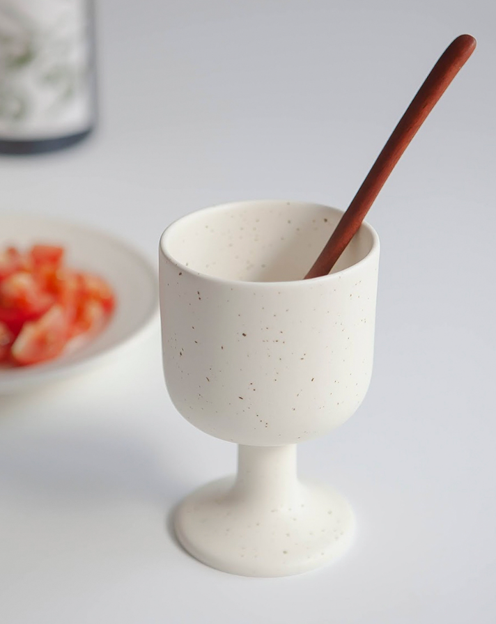 [Handmade Korean Ceramics] 3-Piece Wine Glass + Bowl Set