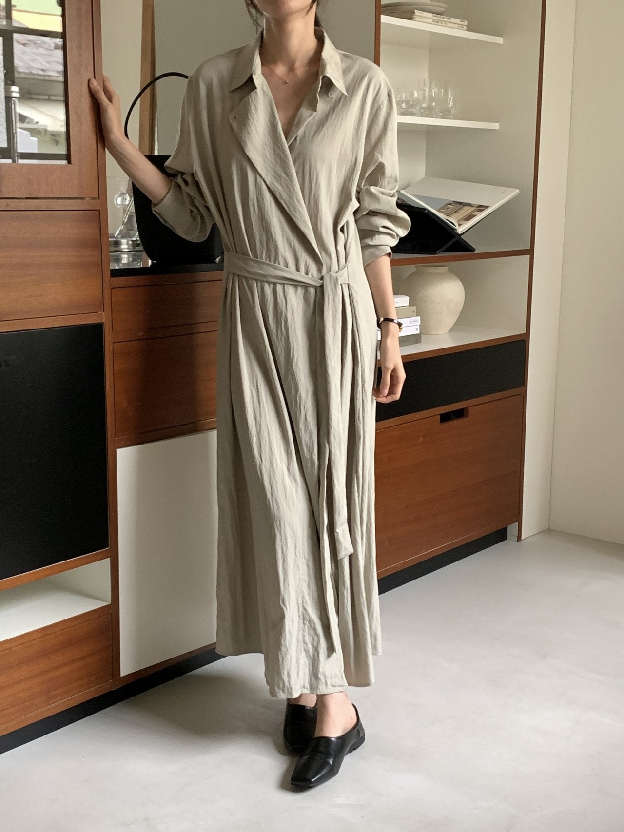Trench-Style Shirt Dress