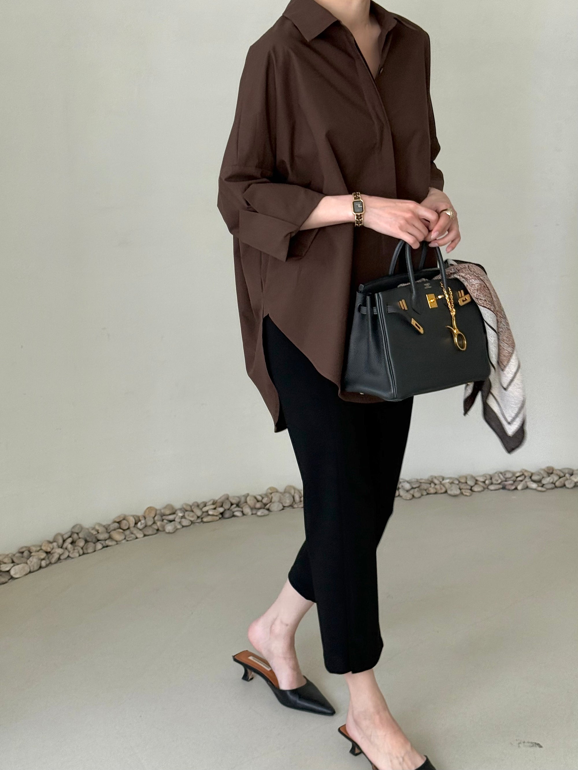 [Best Seller] Oversized Asymmetric Long Shirt