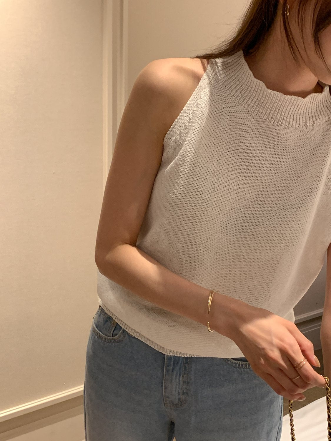 Paper Blend Halter Knit