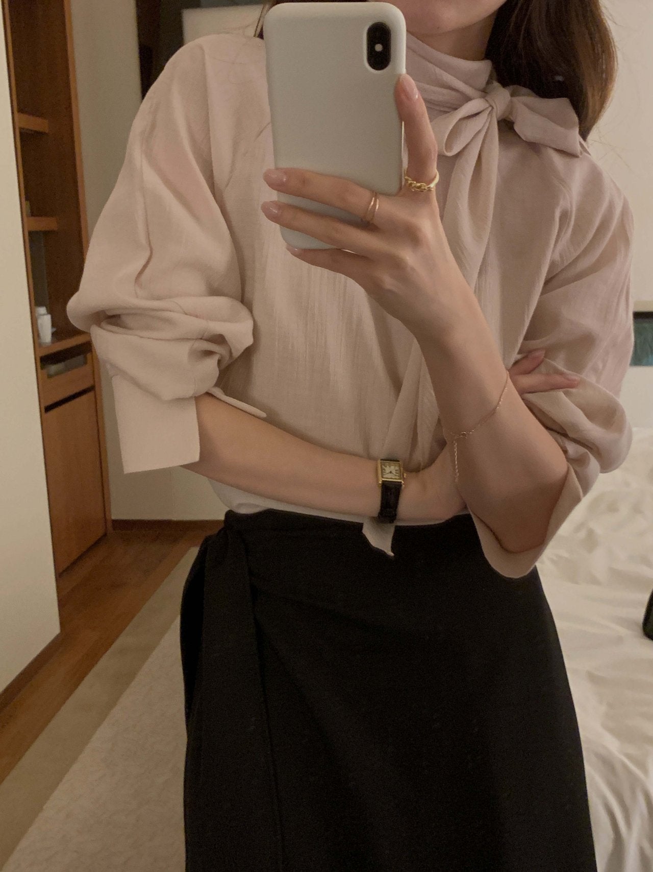 [Best Seller] Premium Raglan Tie Blouse