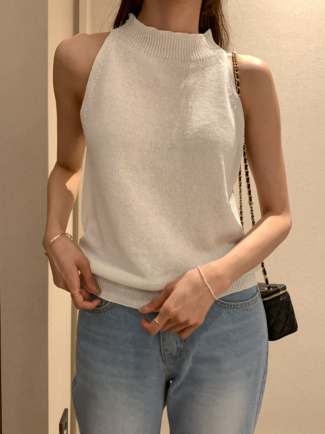 Paper Blend Halter Knit