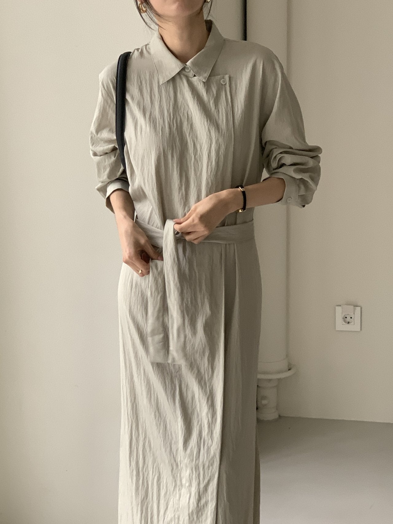 Trench-Style Shirt Dress
