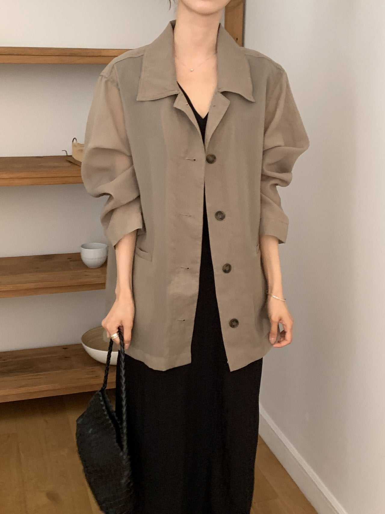 Linen-Blended Field Jacket