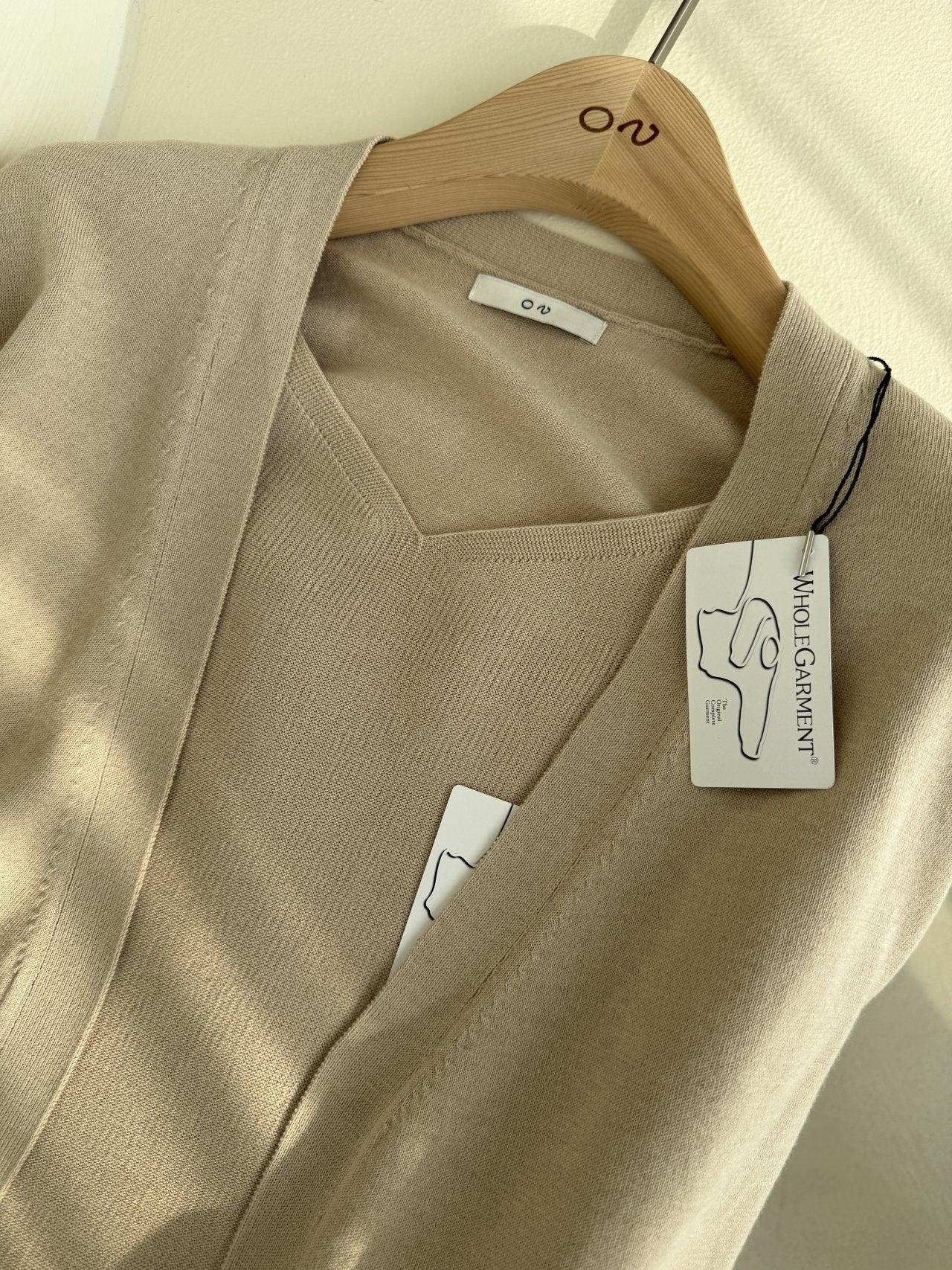 Signature Heart-Neck Cami & Cardigan Set - Beige