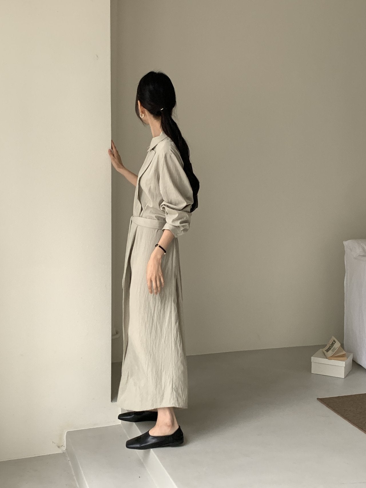 Trench-Style Shirt Dress