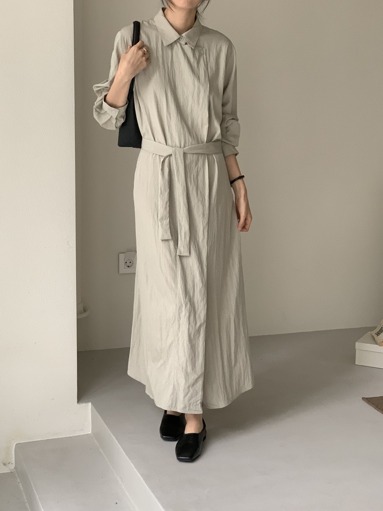 Trench-Style Shirt Dress