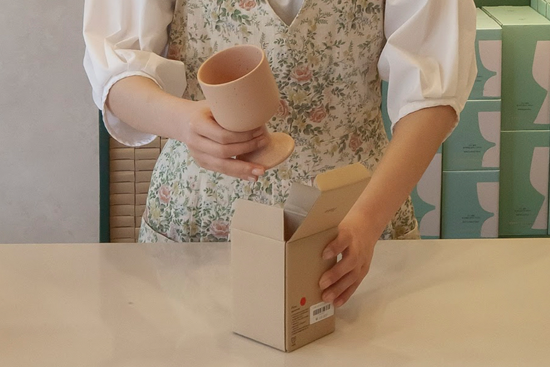 [Handmade Korean Ceramics] 3-Piece Wine Glass + Bowl Set