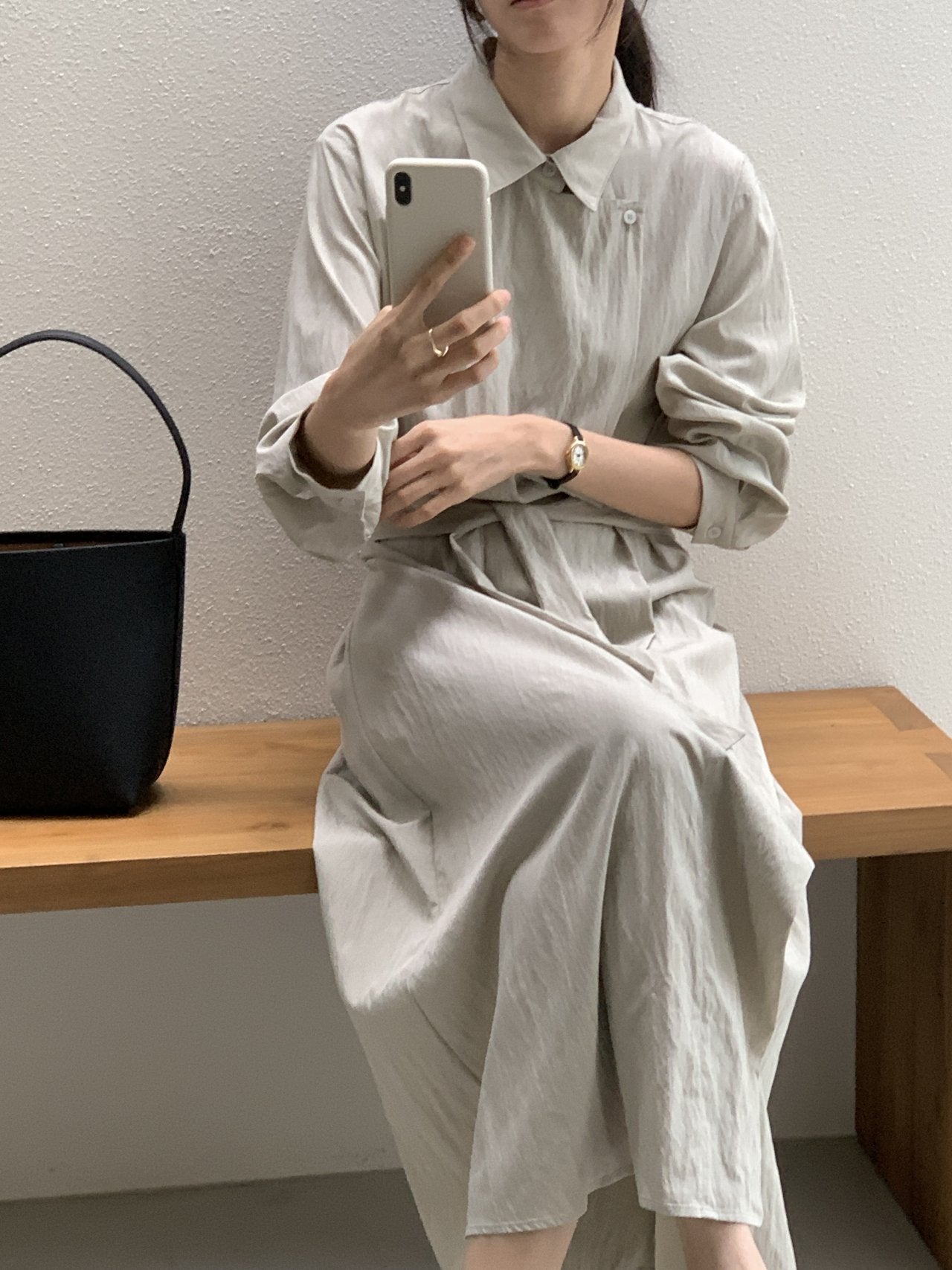 Trench-Style Shirt Dress
