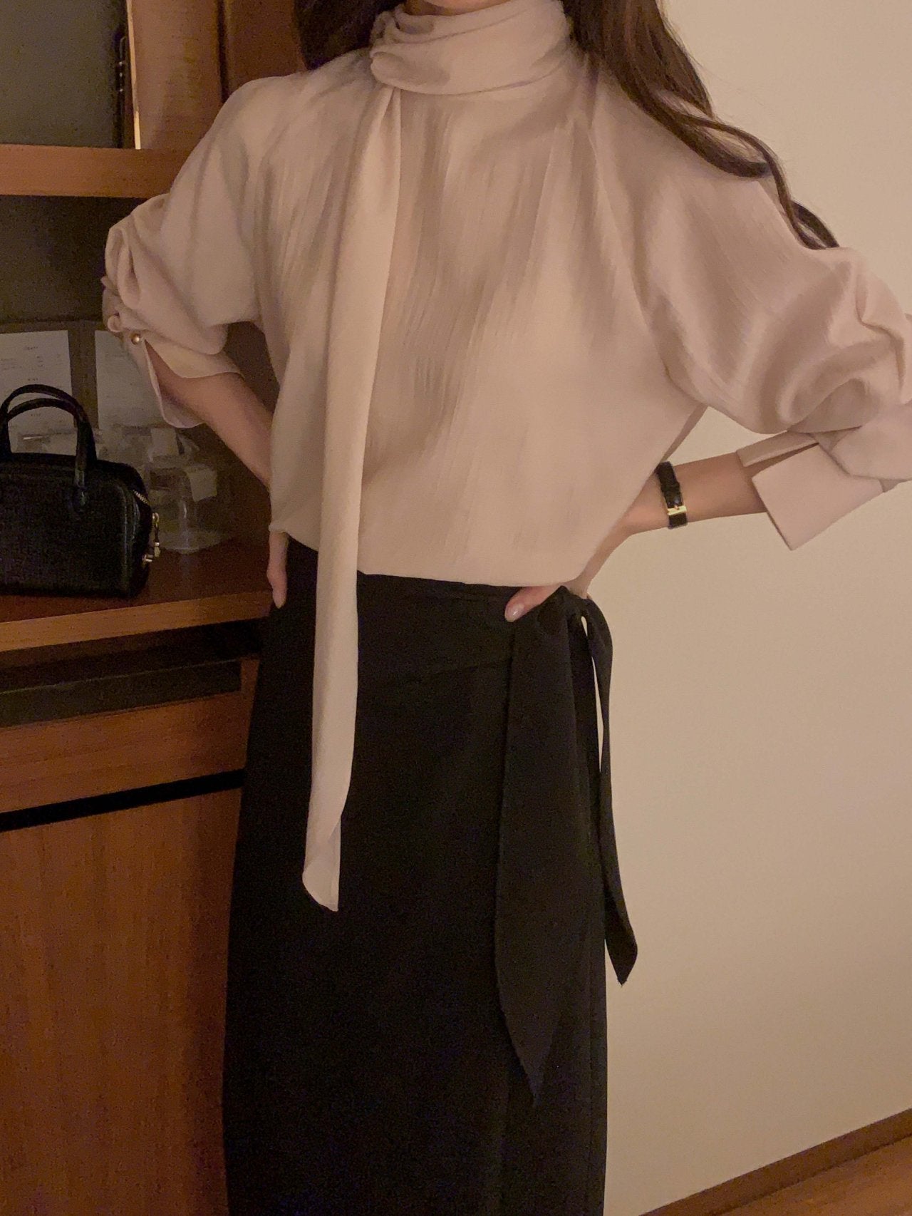 [Best Seller] Premium Raglan Tie Blouse