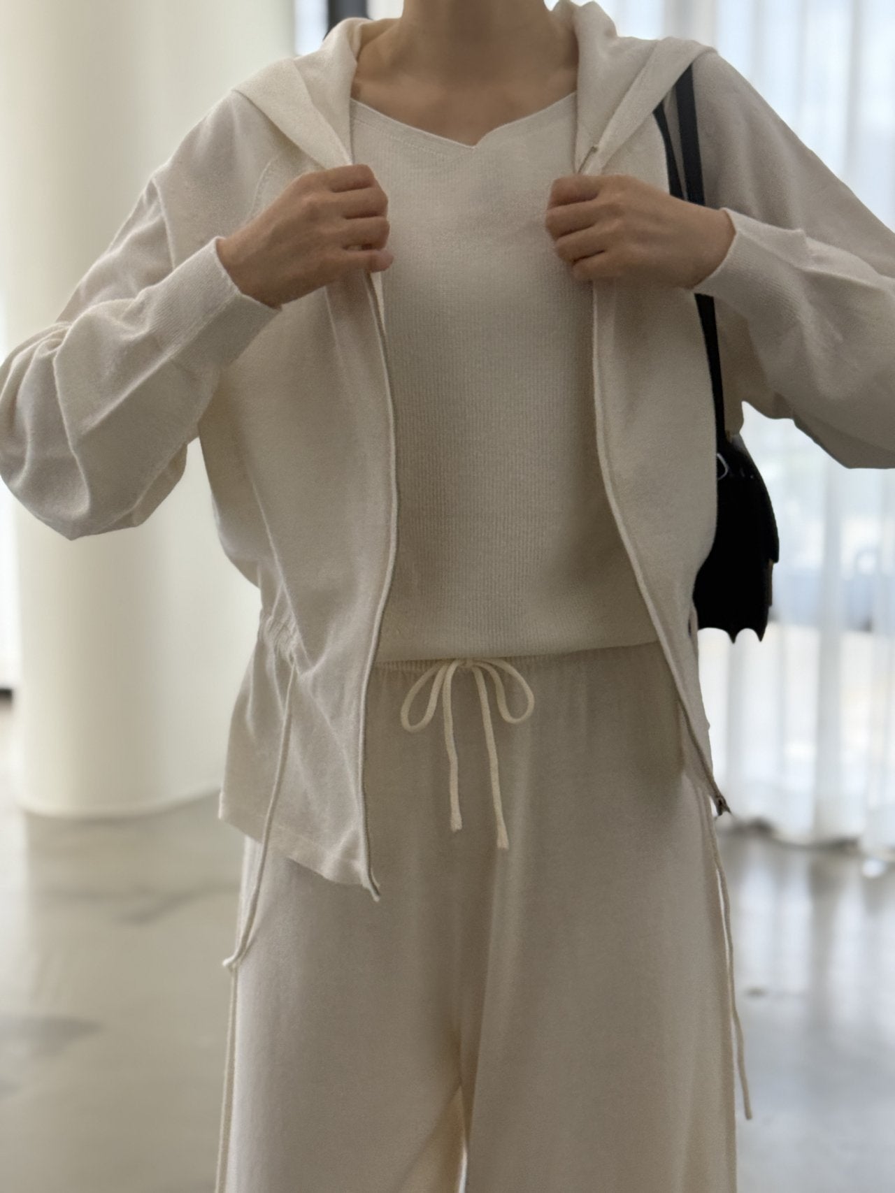 Premium Wool-Cotton Artisan Set-up - Ivory