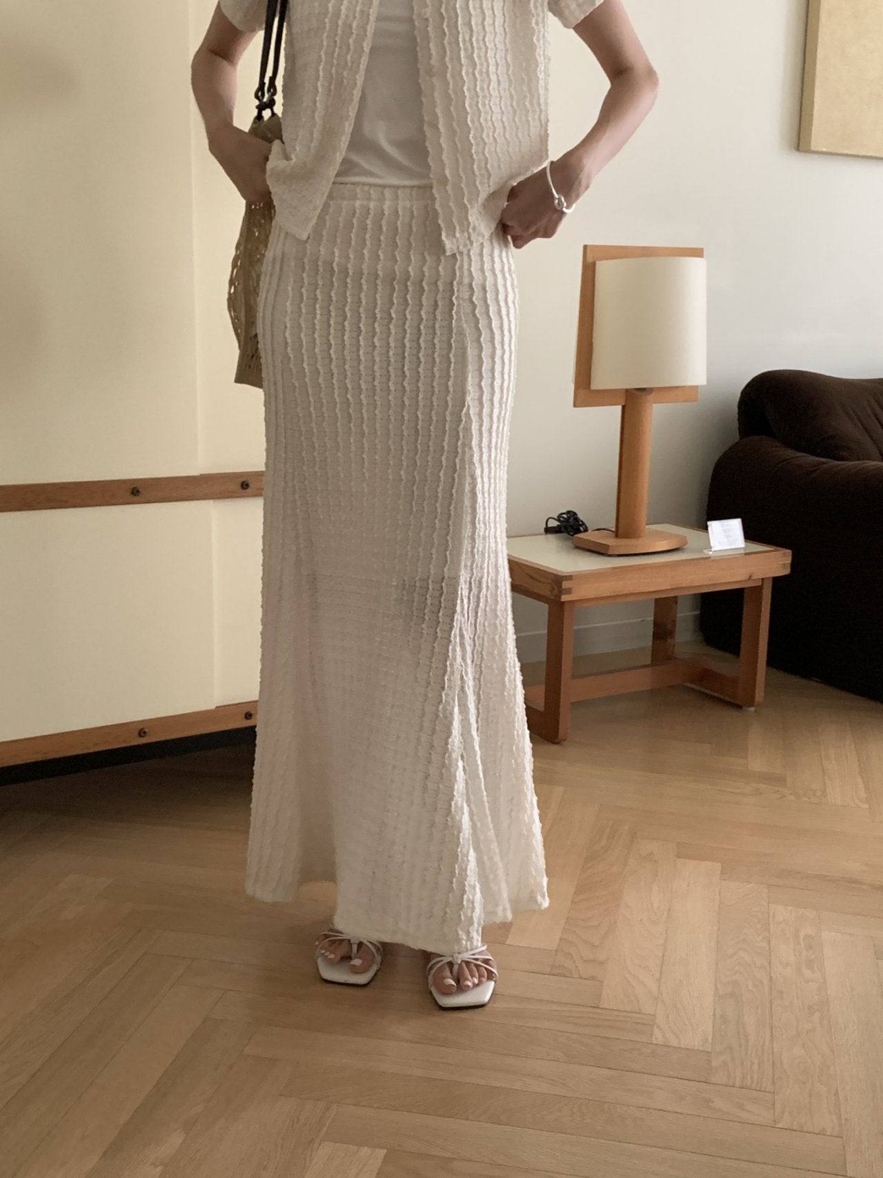 Wave Mermaid Cardigan & Skirt Set