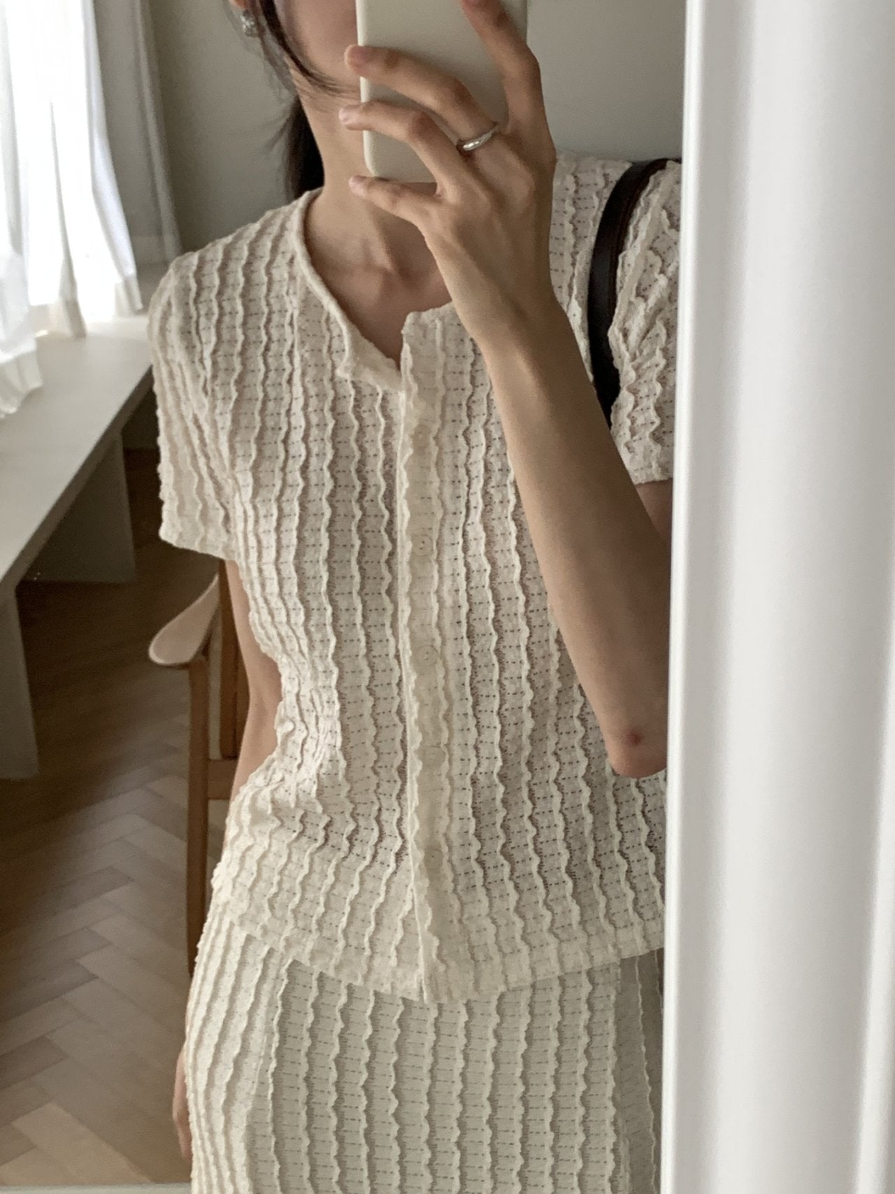Wave Mermaid Cardigan & Skirt Set