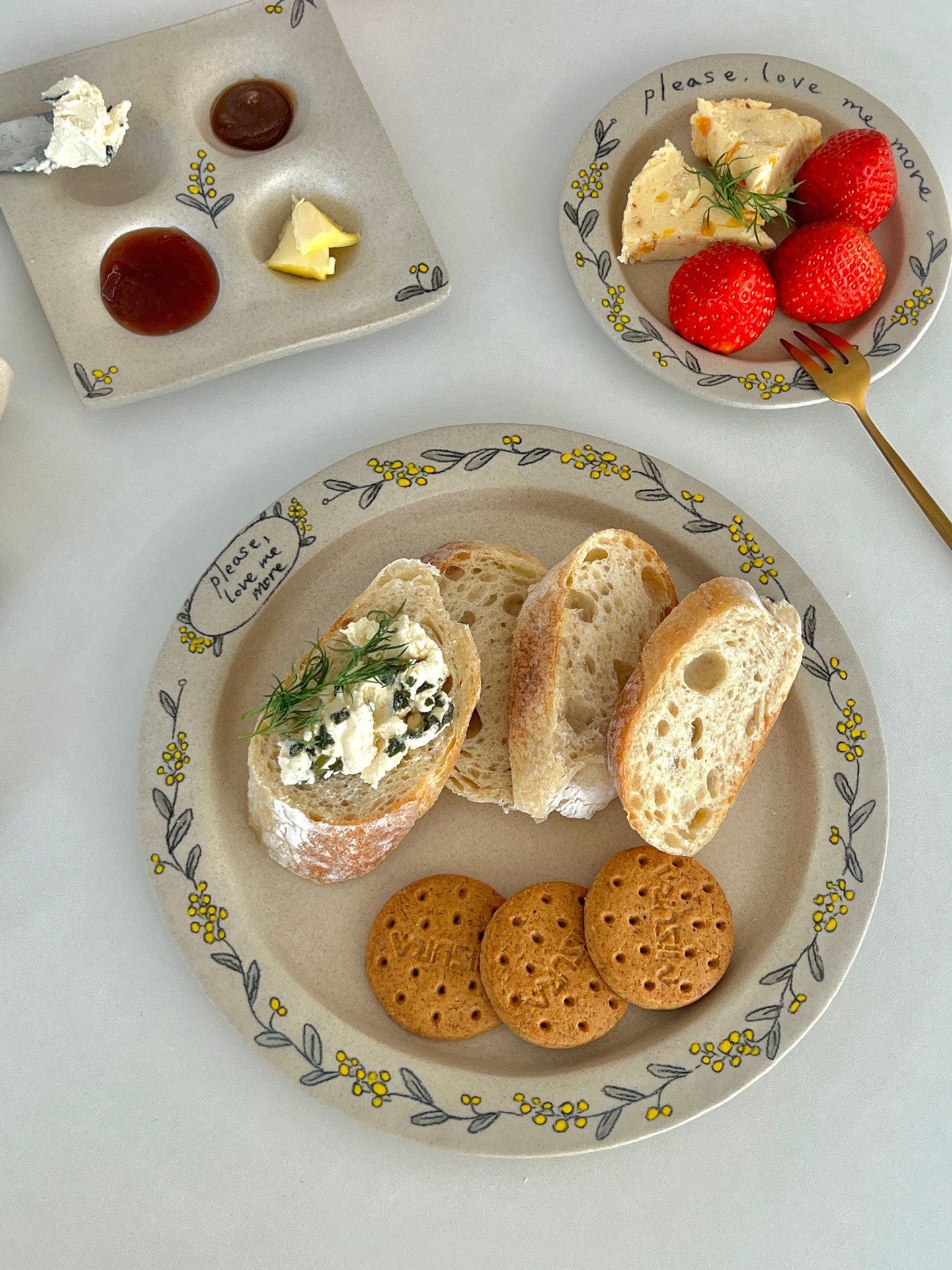 [Handmade Korean Ceramics] Love Me More Salad Plate