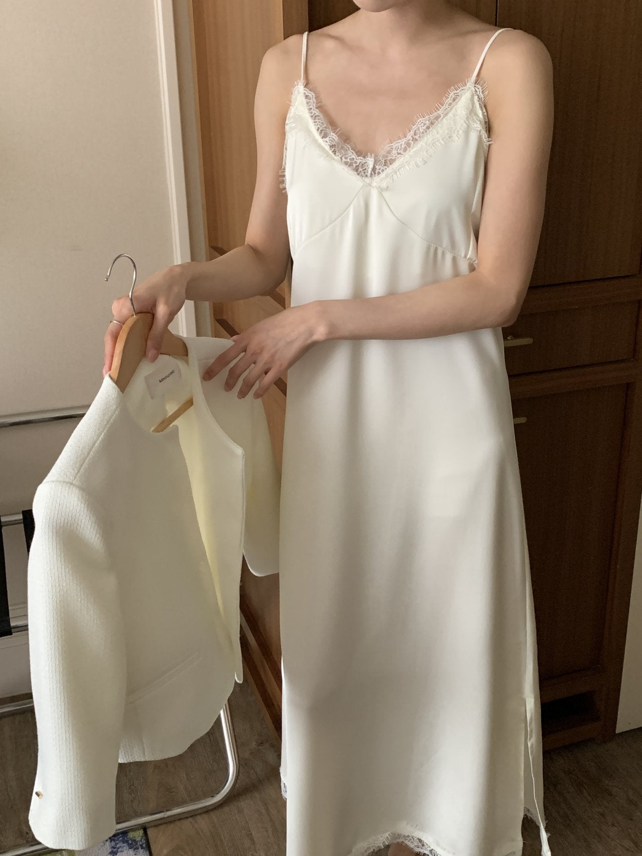 Satin Lace Dress