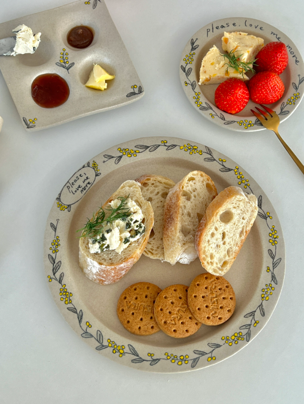 [Handmade Korean Ceramics] Love Me More Salad Plate