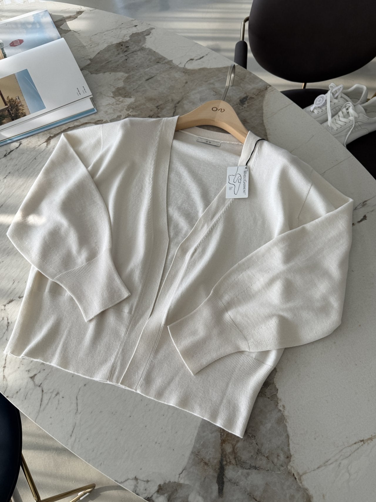 Signature Heart-Neck Cami & Cardigan Set - Cream Ivory