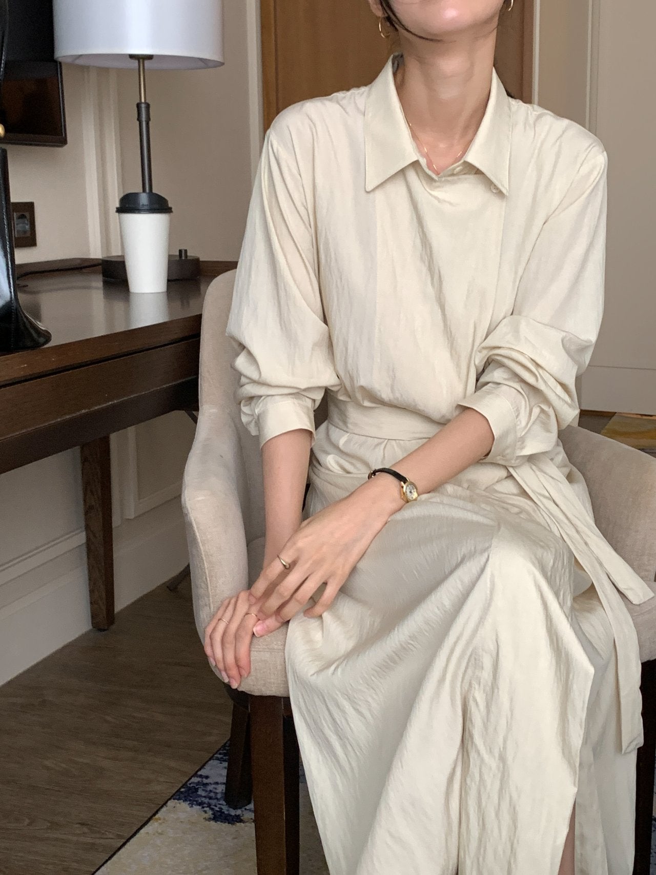Trench-Style Shirt Dress