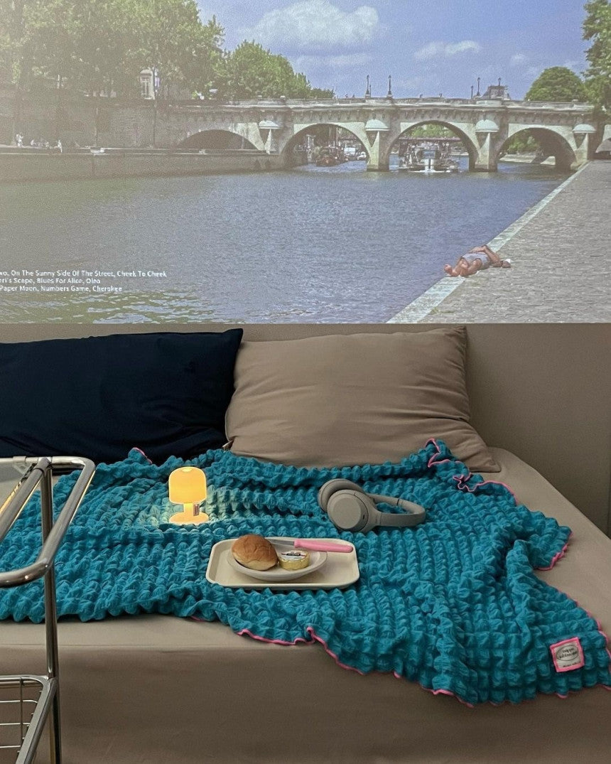 [Carefully handcrafted in Korea]  Wrinkle Color Tablecloth & Blanket