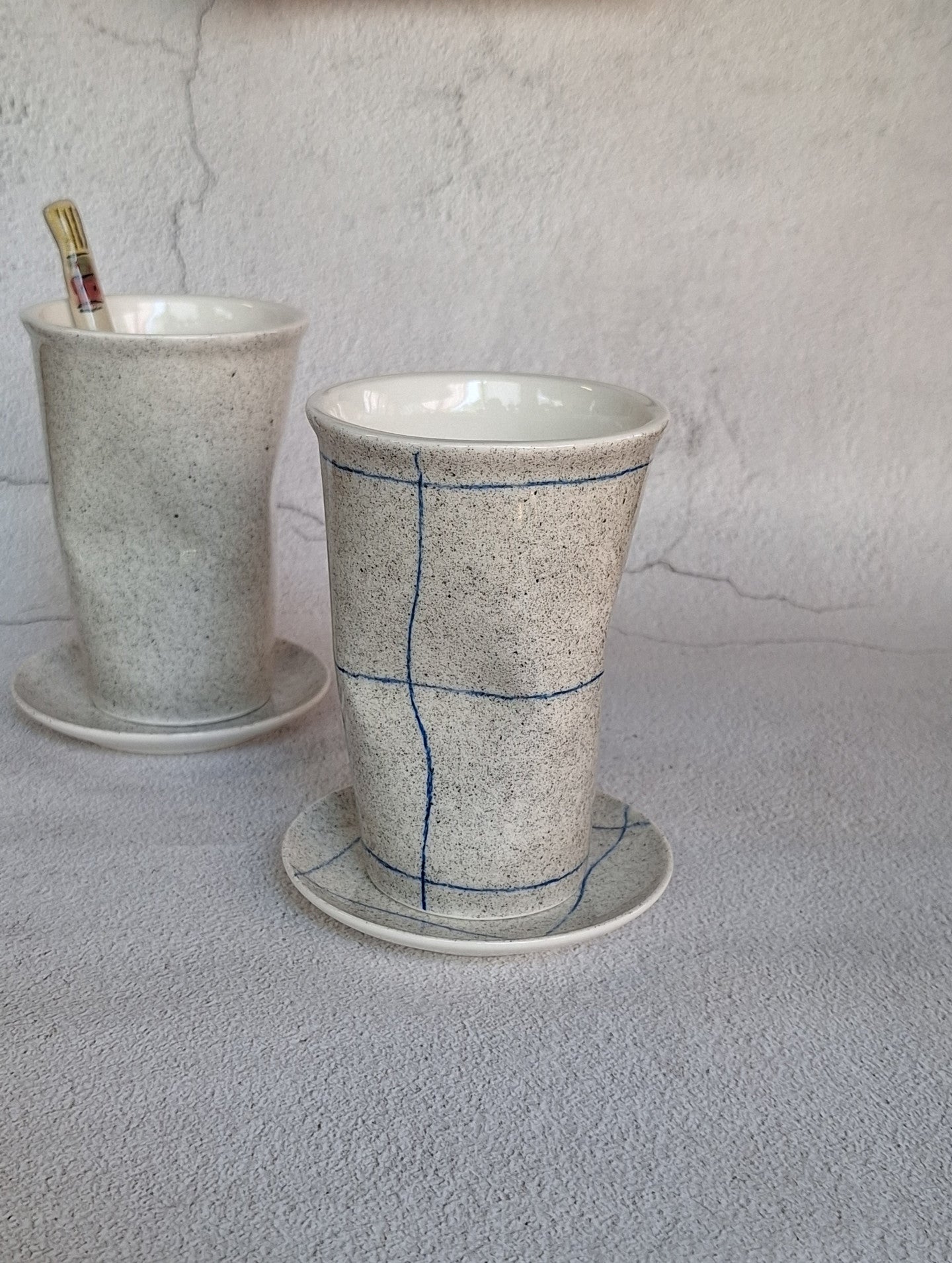 [Handmade Korean Ceramics] Crumpled Silhouette Ice Cup