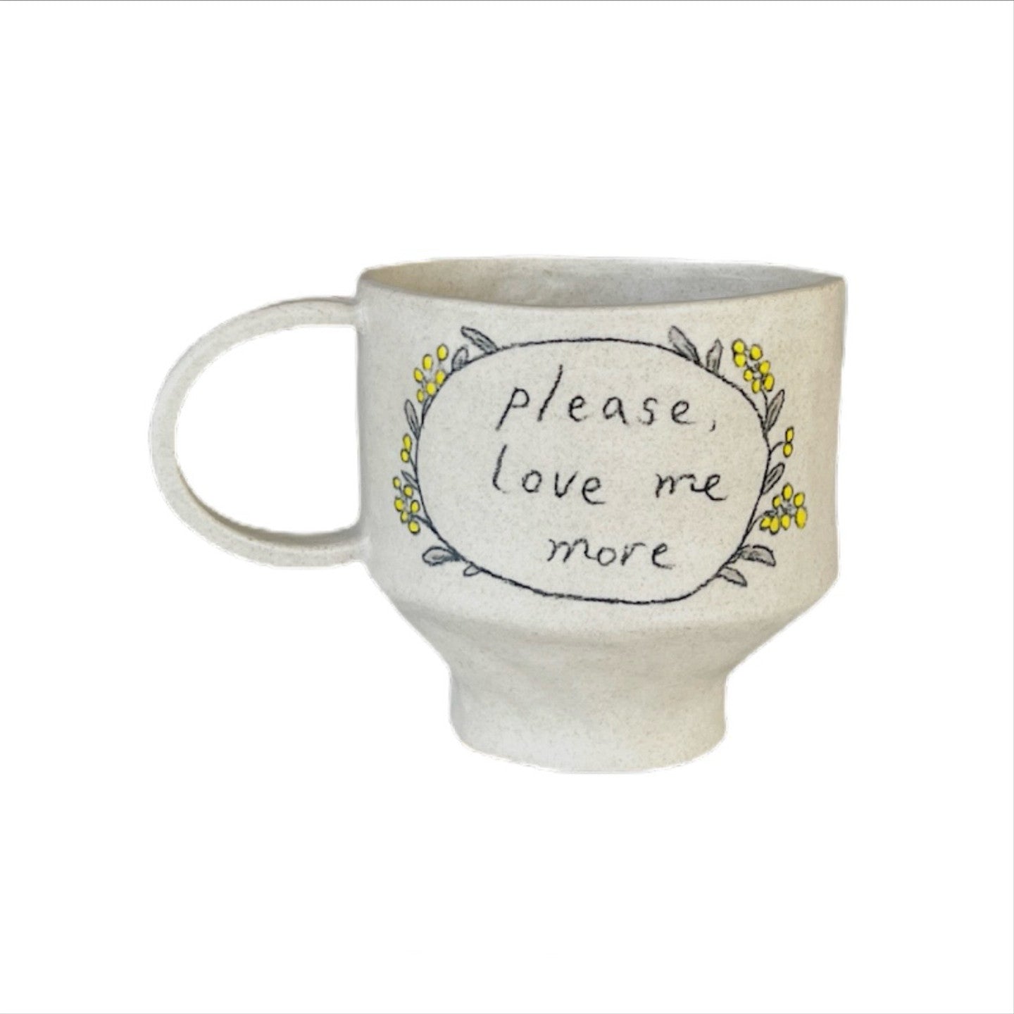 [Handmade Korean Ceramics] Love Me More Coffee Cup