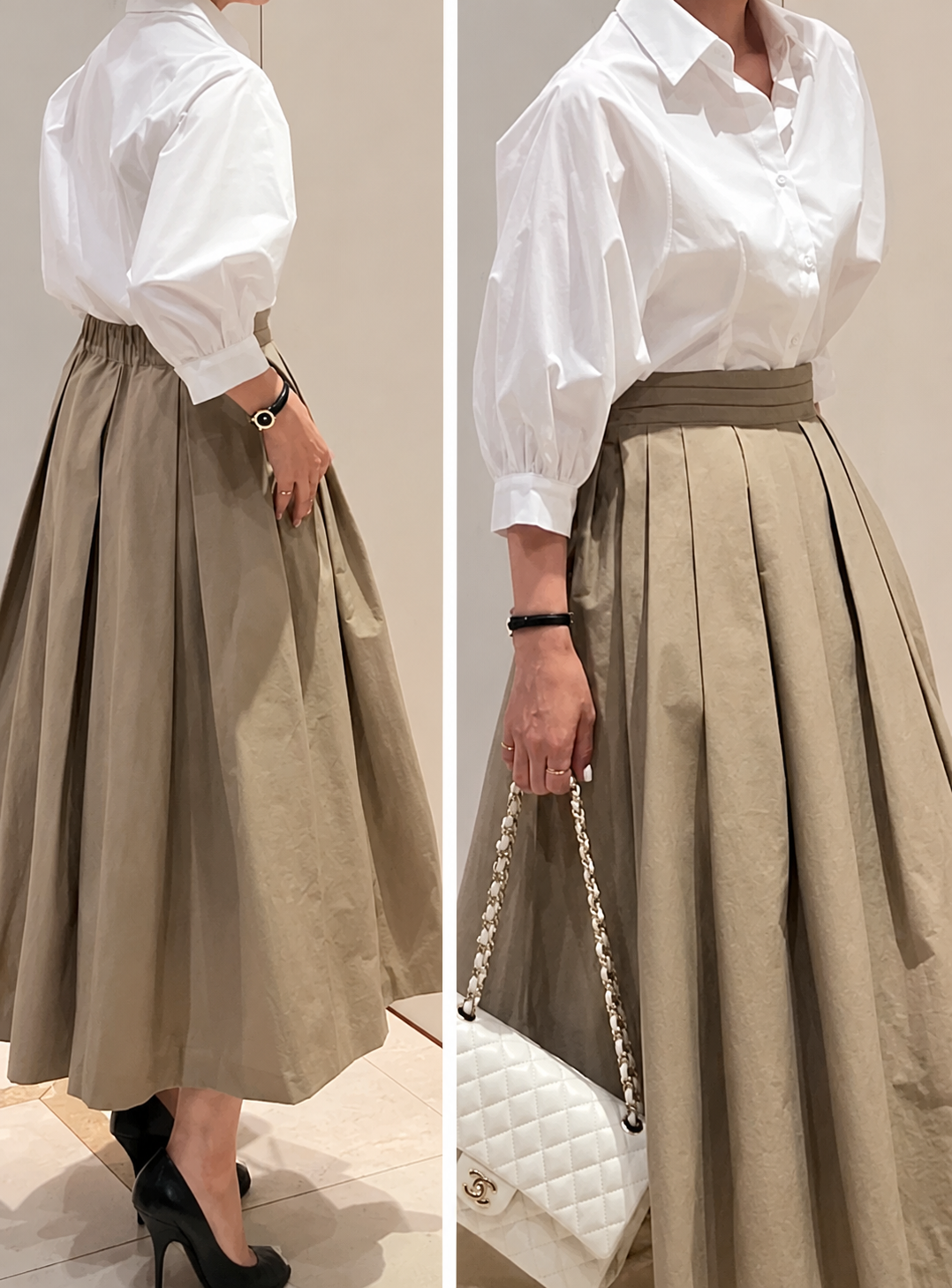 Maxi Pleated Long Skirt