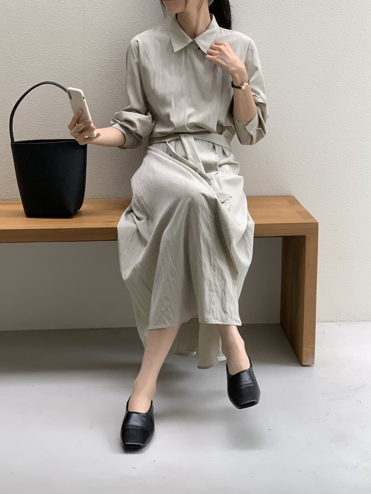 Trench-Style Shirt Dress