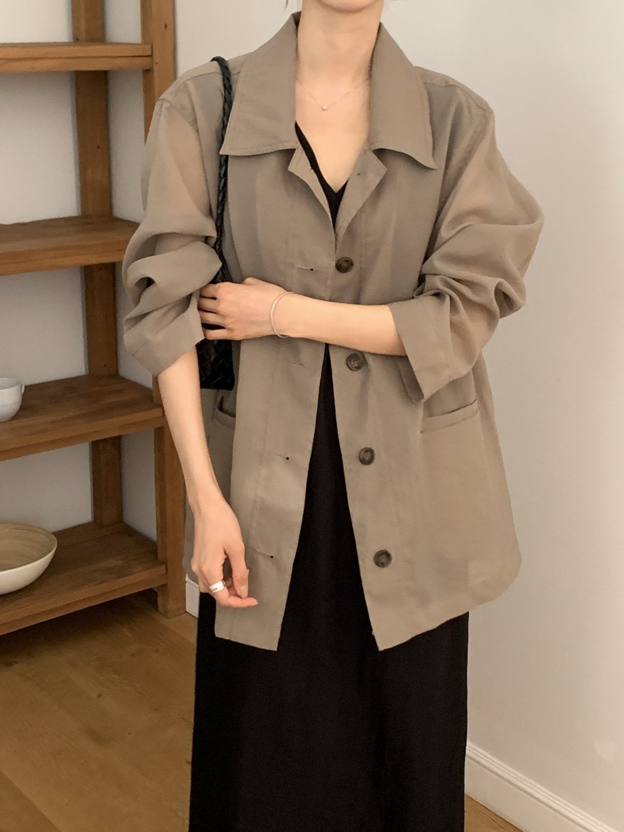 Linen-Blended Field Jacket