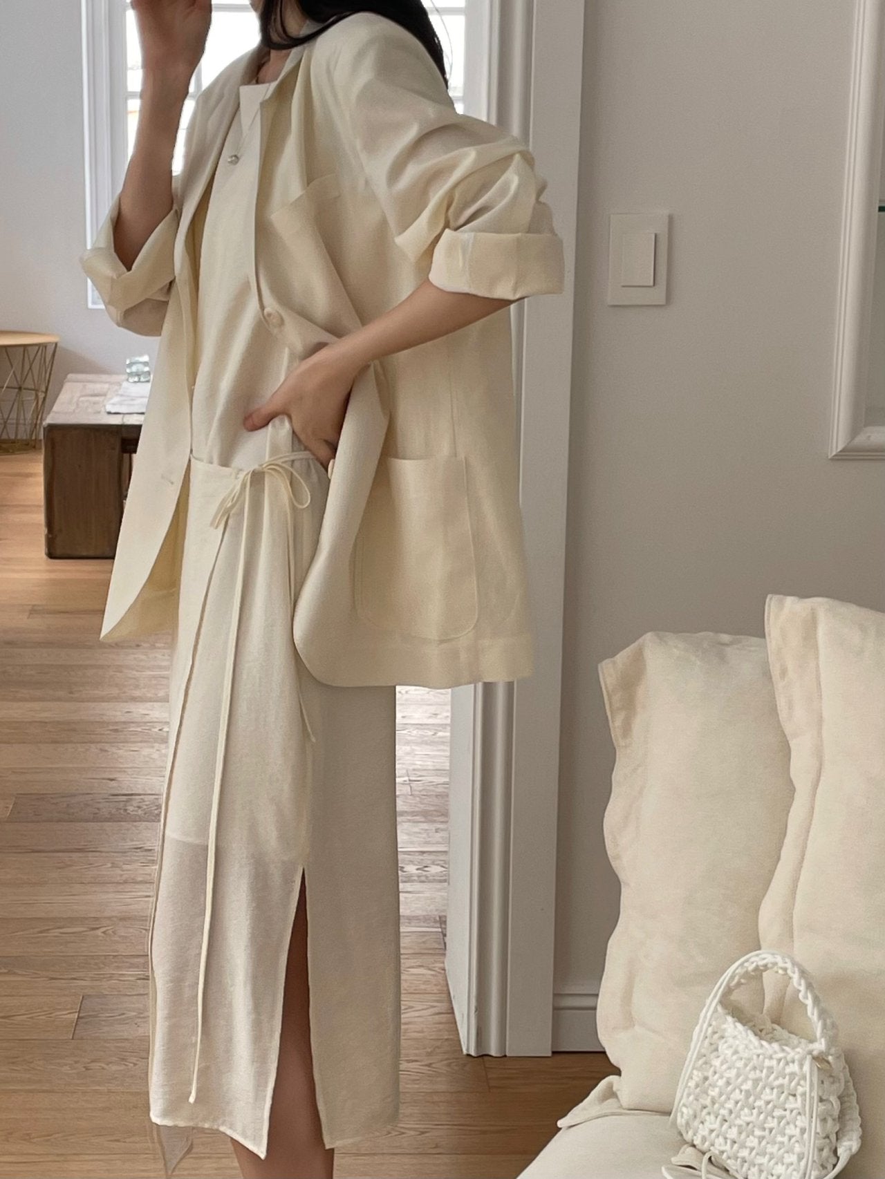 Elegant Boat Neck Wrap Sleeveless Dress