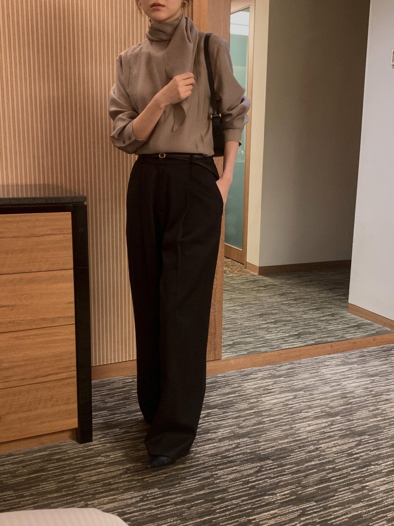 Scarf Detail Blouse - Warm Color Edition