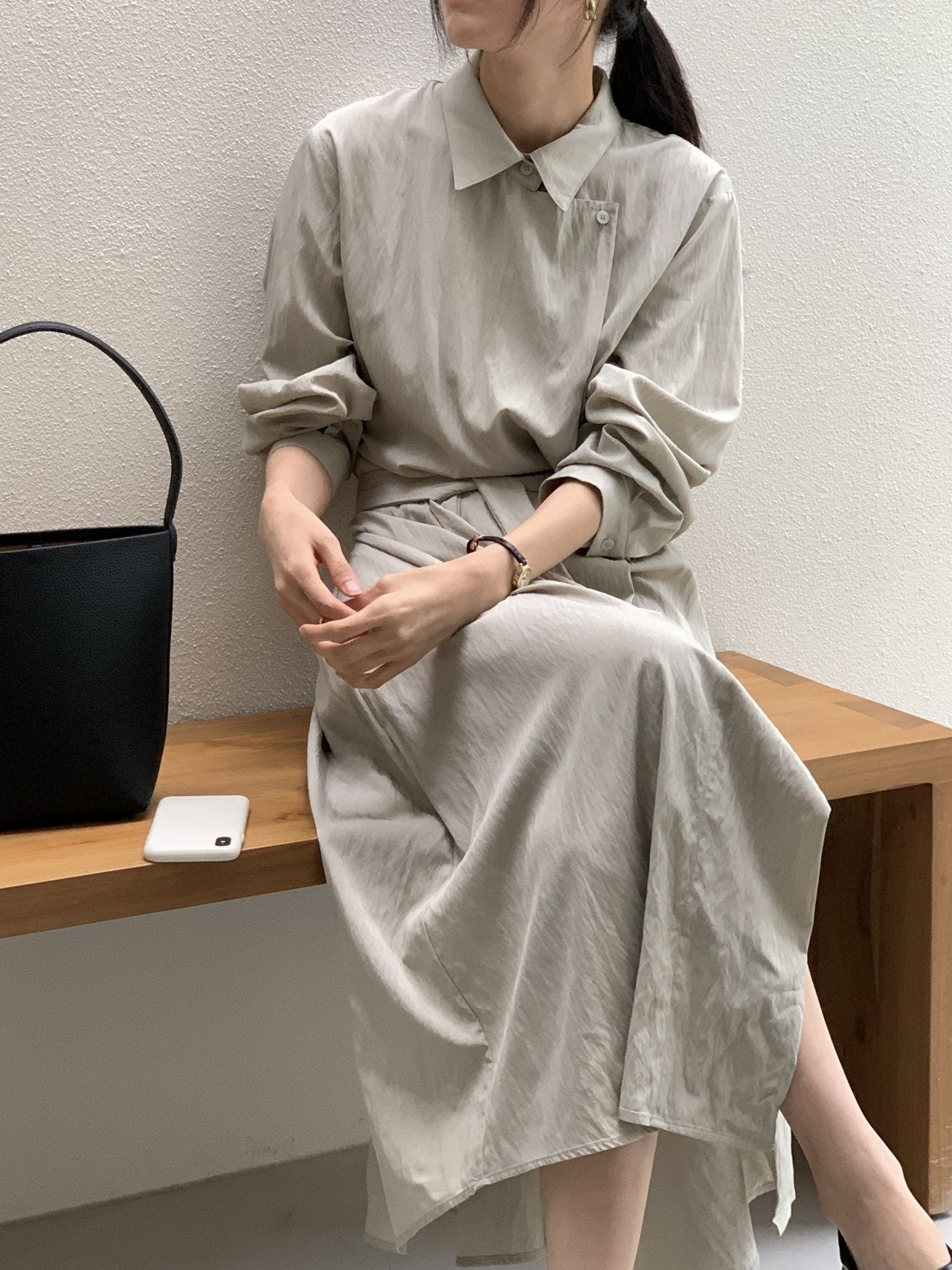 Trench-Style Shirt Dress