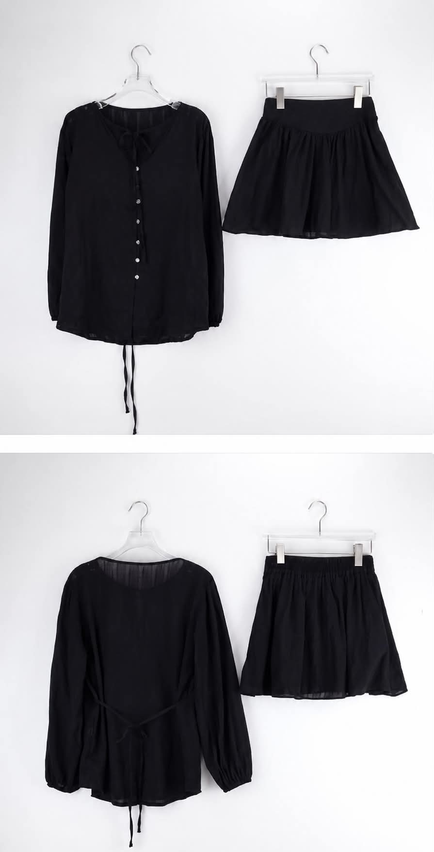 Lucent Slit Blouse & Banded Skirt Setup Set