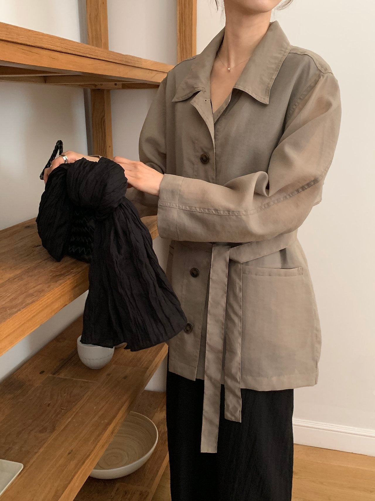 Linen-Blended Field Jacket